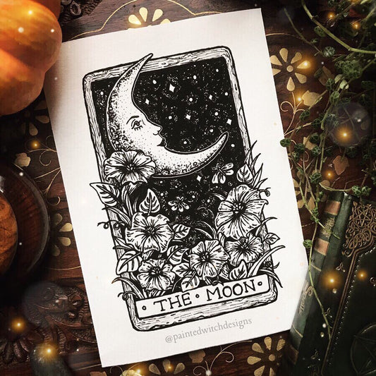 Moon Tarot Card Illustration