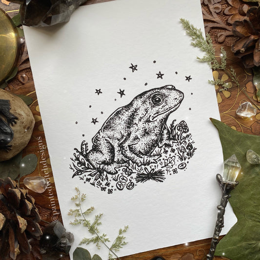 Toad Familiar / Witch’s Familiar Art Print