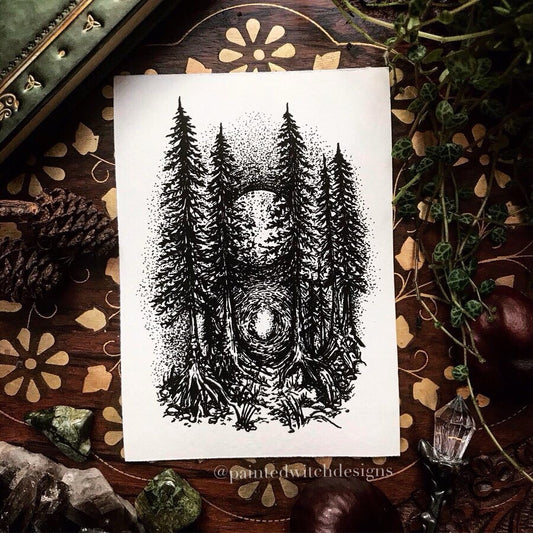 Will-o'-the Wisp Forest Art Print