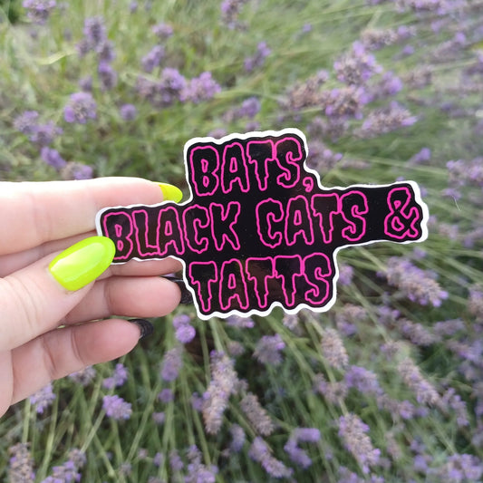 Bats, Black cats & Tatts Sticker