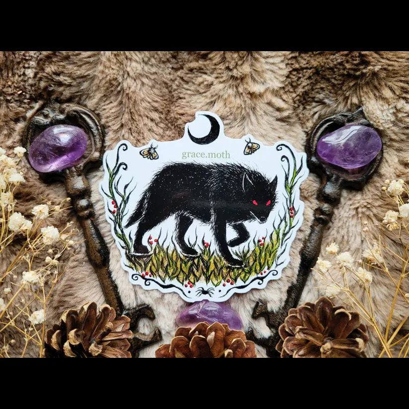 Black dog - Vinyl Sticker