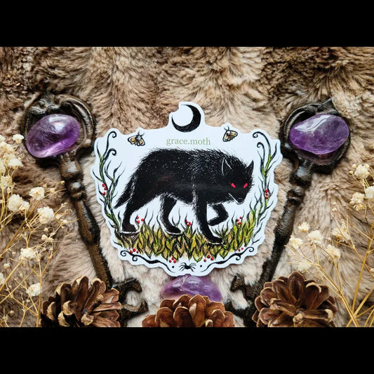 Black dog - Vinyl Sticker