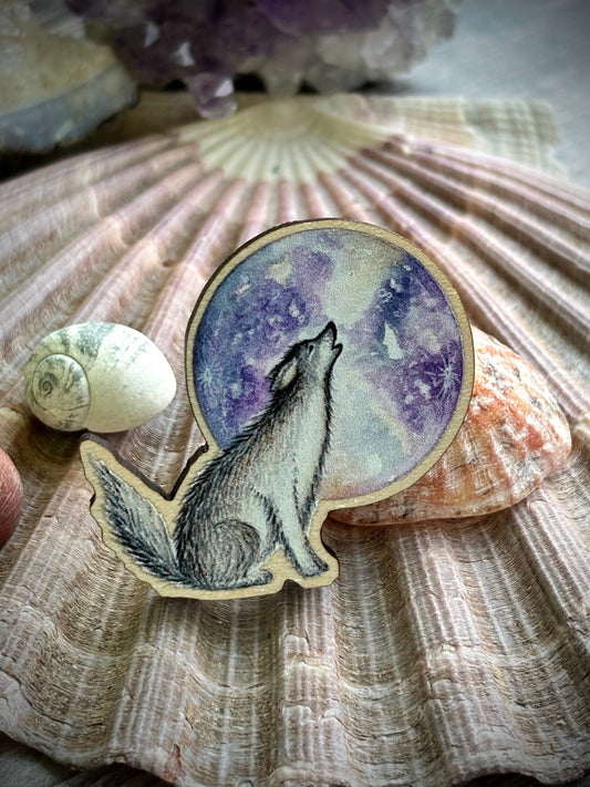 Wolf Moon Pin Badge